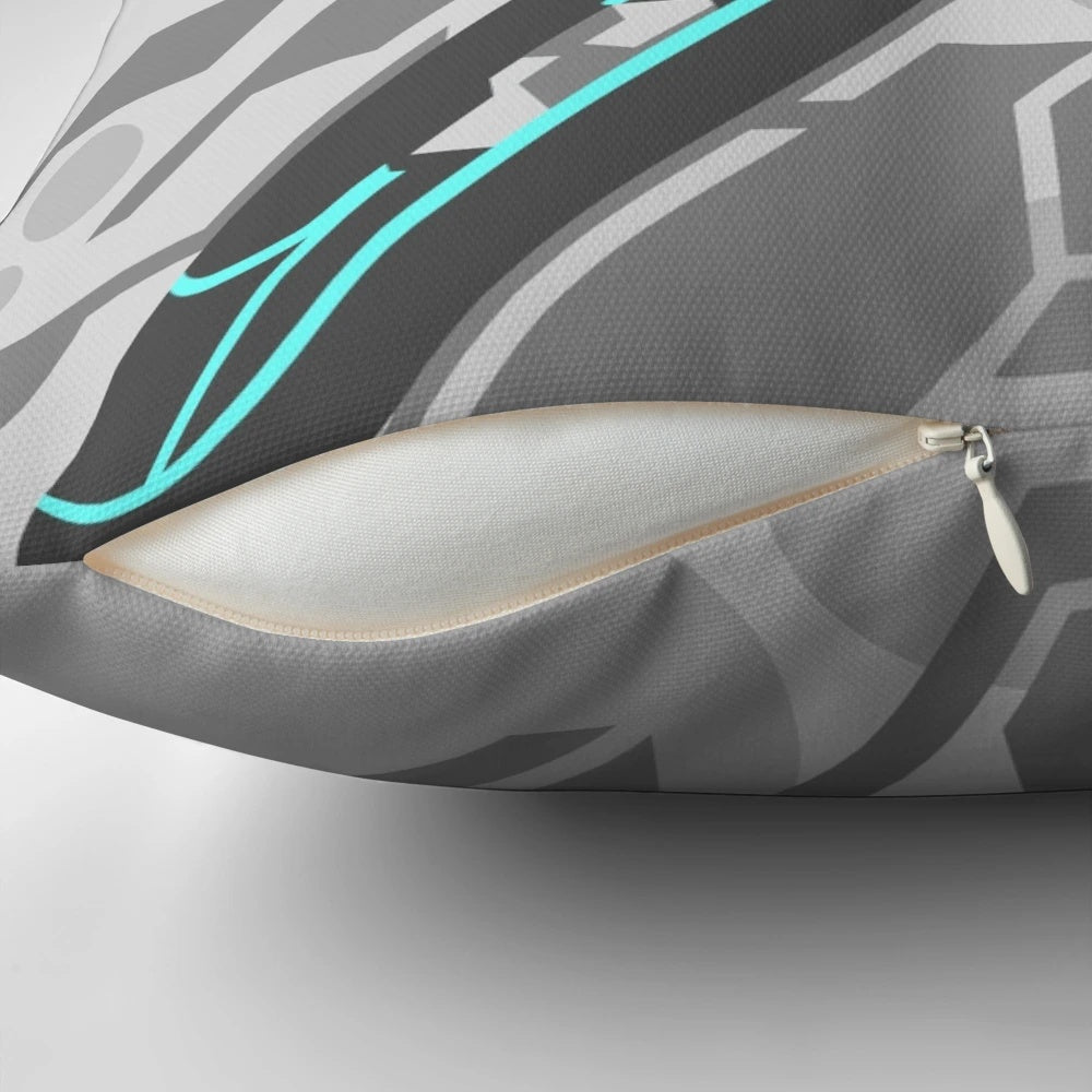 Monado Abstract Grey Pillow, a stylish and modern decorative accent piece for your home