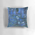 Beautiful Monet-inspired water lilies oil painting pillow for home décor