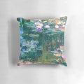Decorative pillow featuring the iconic water lilies painting by Claude Monet