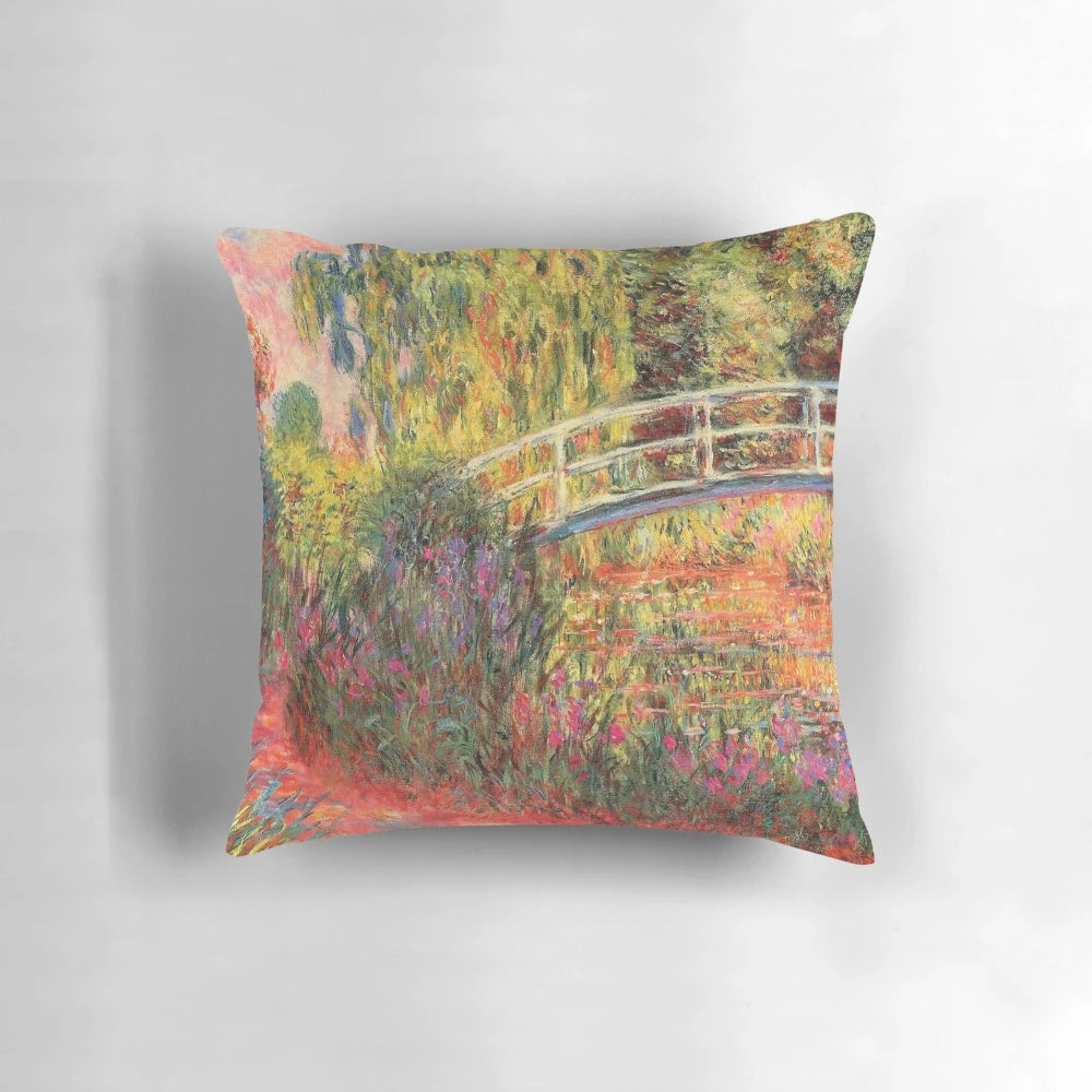 Monet's Water Lily Pond Impressionist Art Throw Pillow