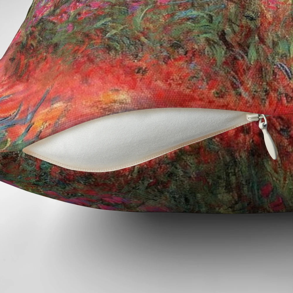 Monet's Water Lily Pond Impressionist Art Throw Pillow
