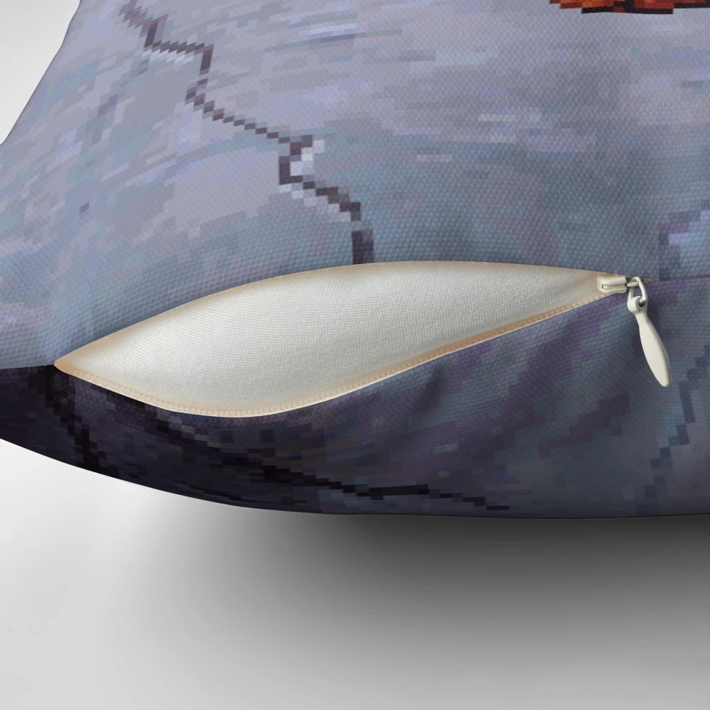 Monkey Island II Retro Gaming Pillow featuring Guybrush Threepwood and LeChuck in pixel art style