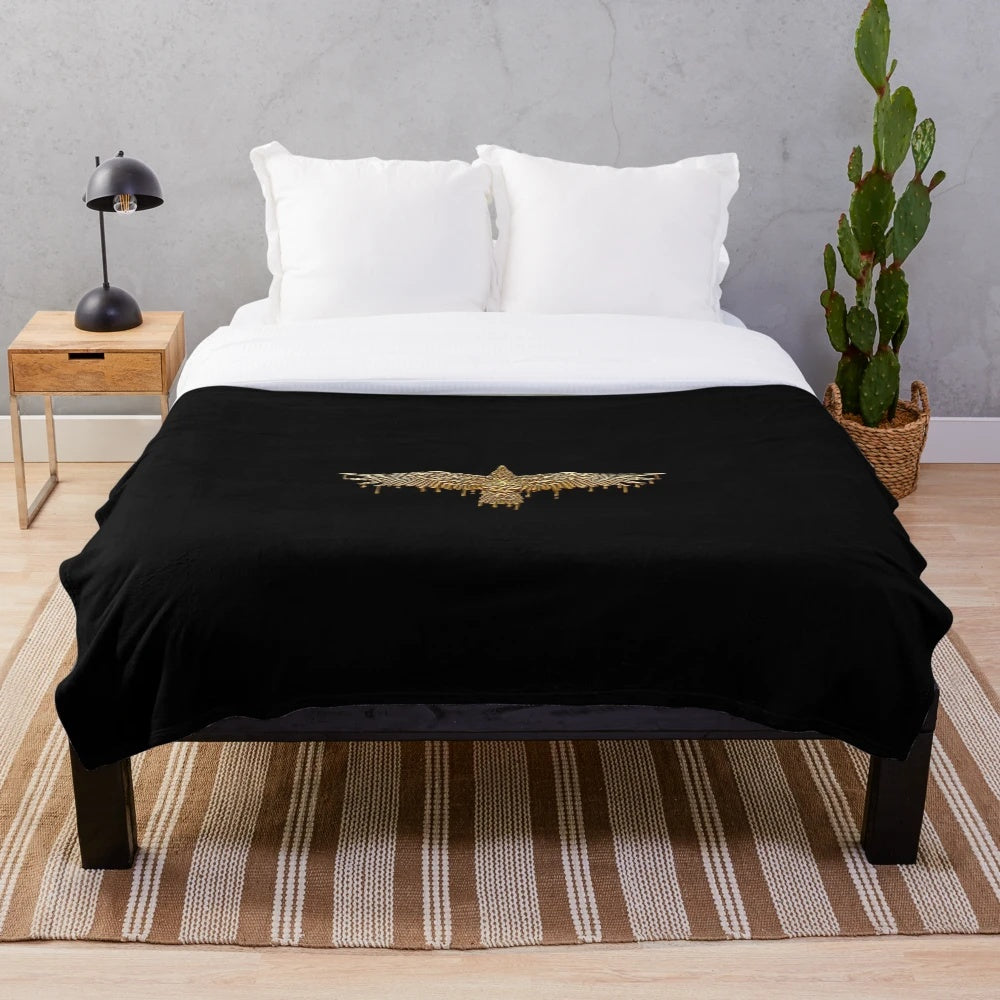 Mono Inc. Ravenblack Plush Blanket with Soft Raven Design