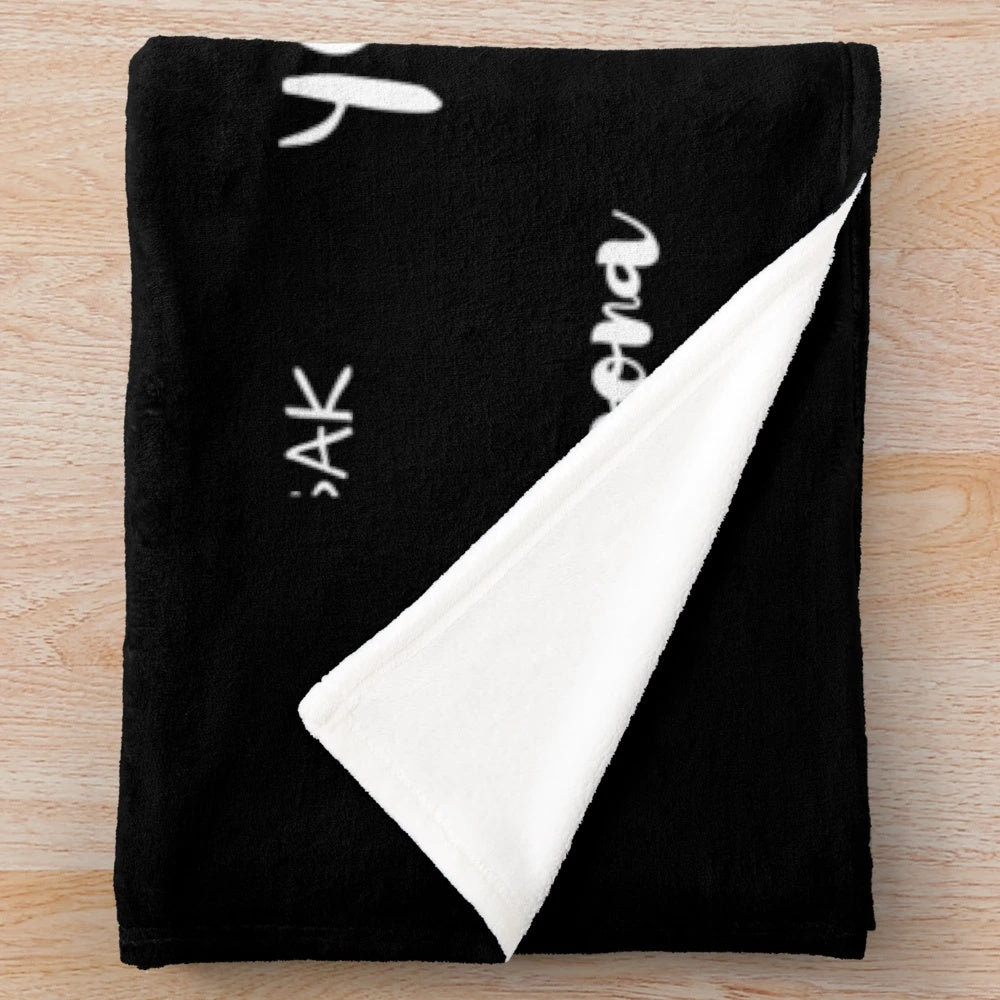 Kdrama Vocabulary Monochrome Plush Blanket