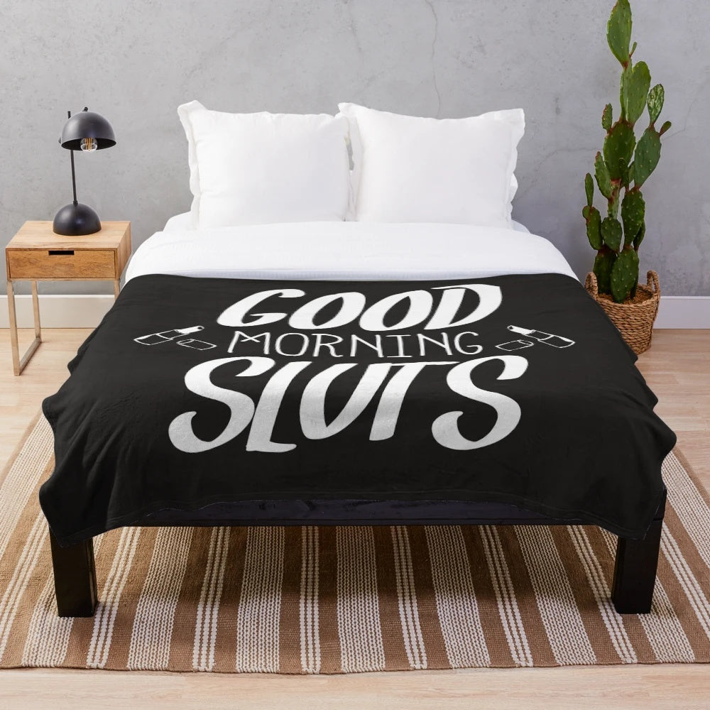 Monochrome Scream Queens Plush Blanket with Emma Roberts as Chanel Oberlin
