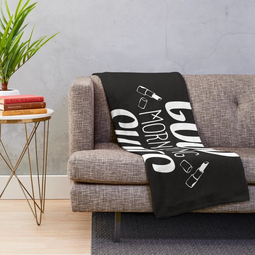 Monochrome Scream Queens Plush Blanket with Emma Roberts as Chanel Oberlin