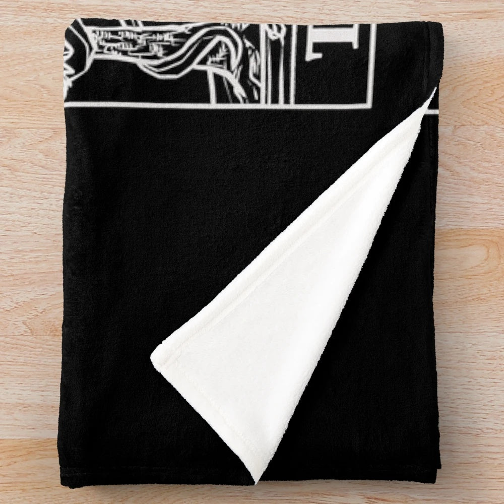 Monochrome Tarot The Lovers Plush Blanket featuring gothic, witchy design