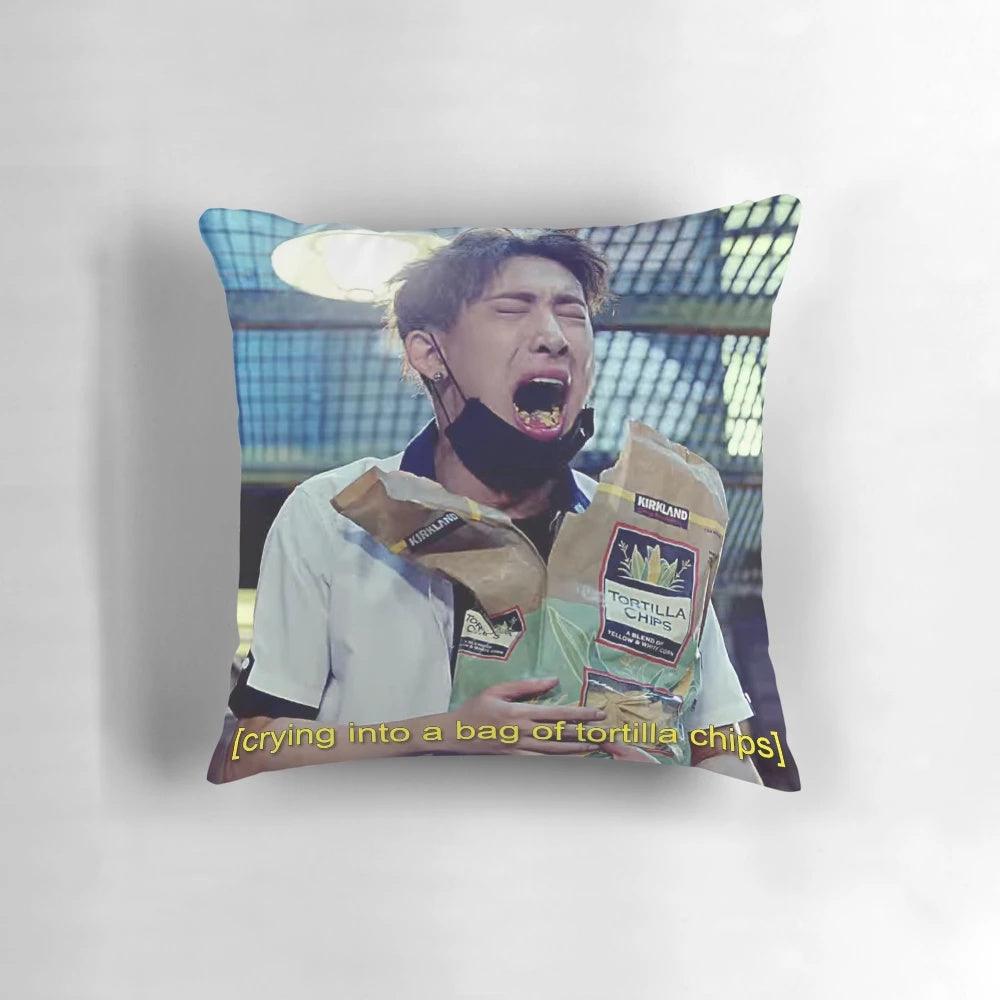 Monsta X Wonho Emotionally Eating Tortilla Chips Pillow