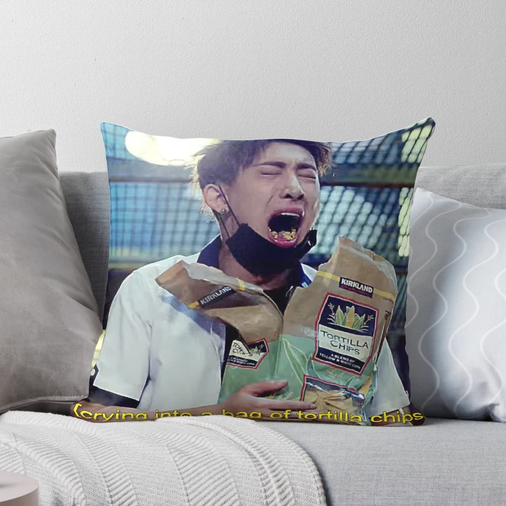 Monsta X Wonho Emotionally Eating Tortilla Chips Pillow