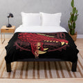 Monster Hunter-inspired Odogaron plush blanket