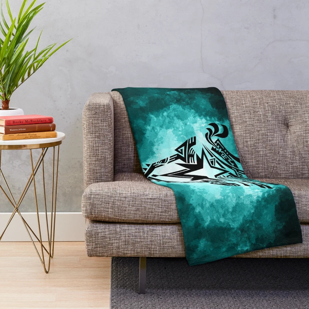 Monster Hunter Inspired Plush Blanket with Iceborne Logo