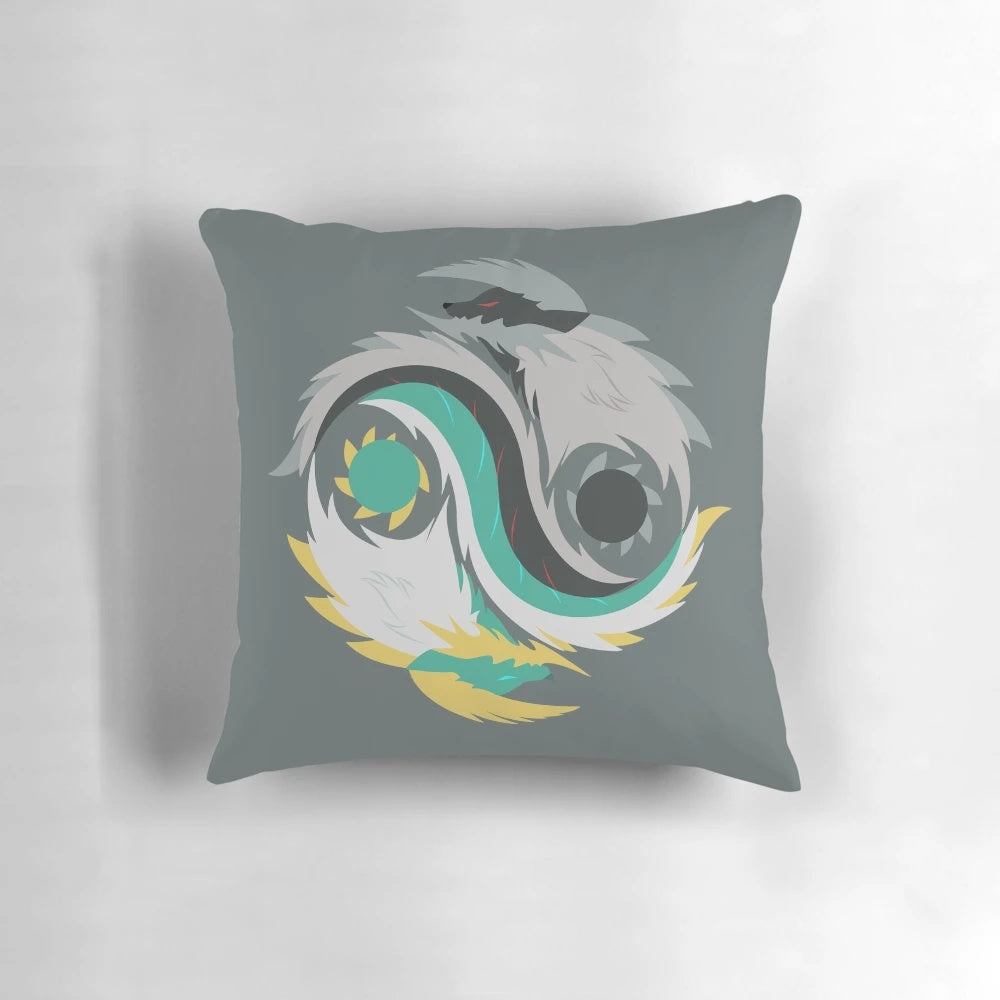 Monster Hunter Zinogre Pillow with Jinouga Design