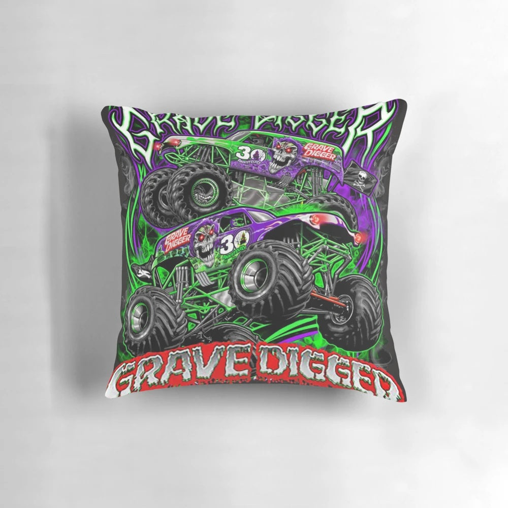 Monster Truck Grave Digger Monster Jam Art Fans Classic Pillow