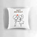 A cozy "I Love You" pillow with a tic tac toe design, perfect for monthsary celebrations.