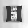 Montreal YUL Luggage Tag Pillow - Airport Themed Travel Gift