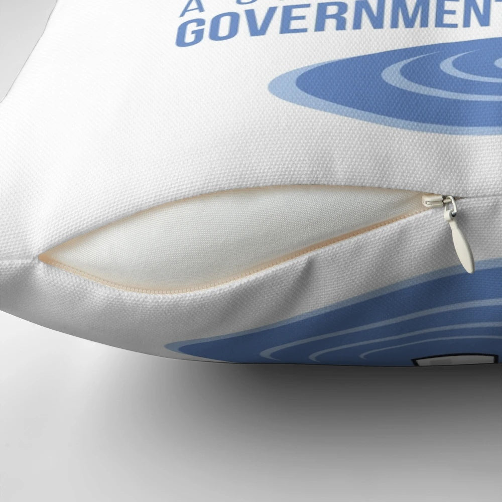 Monty Python-inspired pillow featuring the Lady of the Lake from the Holy Grail