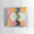 Moods & Moons: Minimalist and modern decorative pillow with abstract moon and geometric patterns