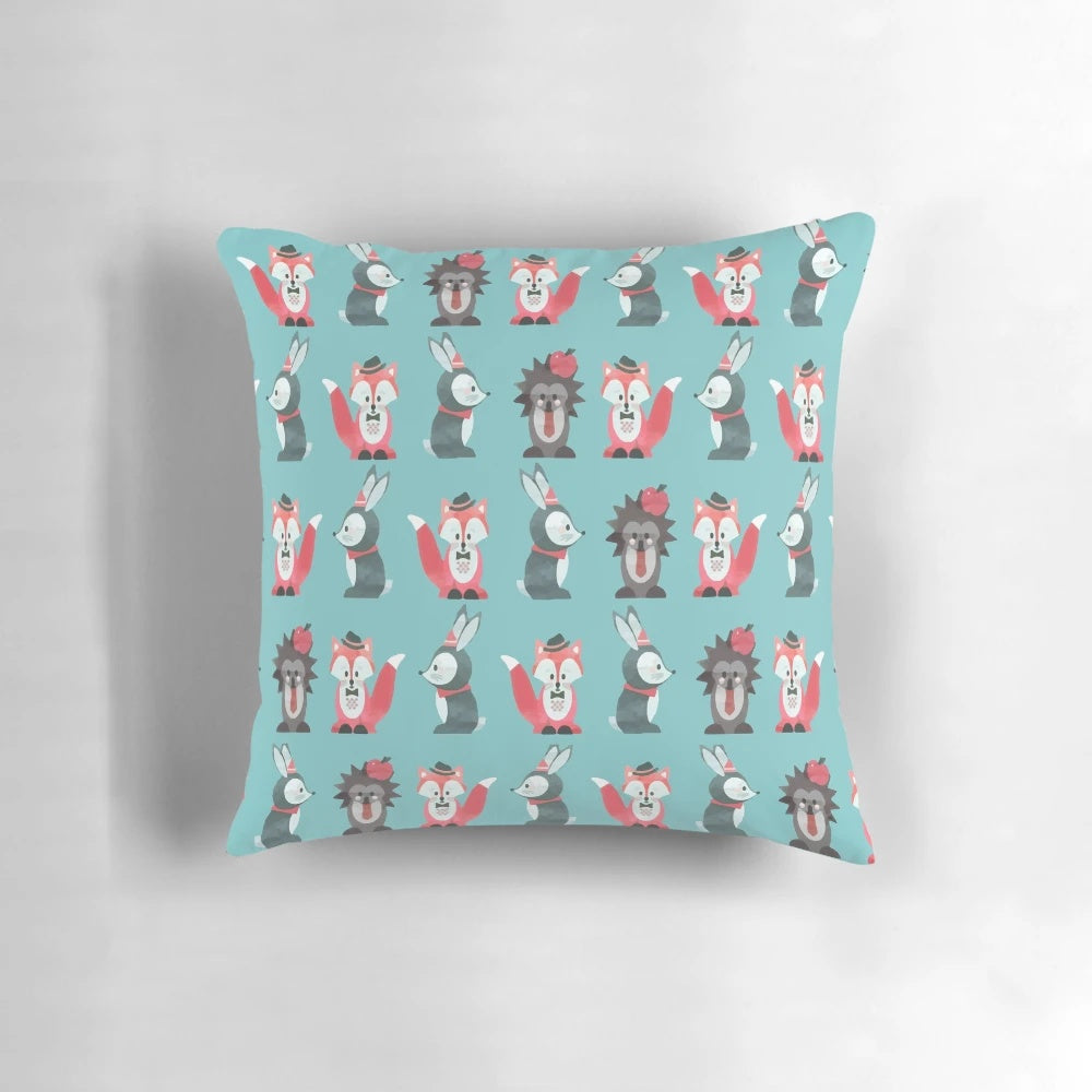 Dark Bunker Wallpaper Pillow with Abstract Design