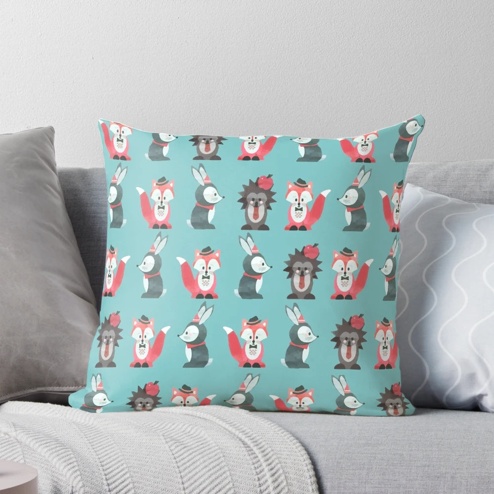 Dark Bunker Wallpaper Pillow with Abstract Design