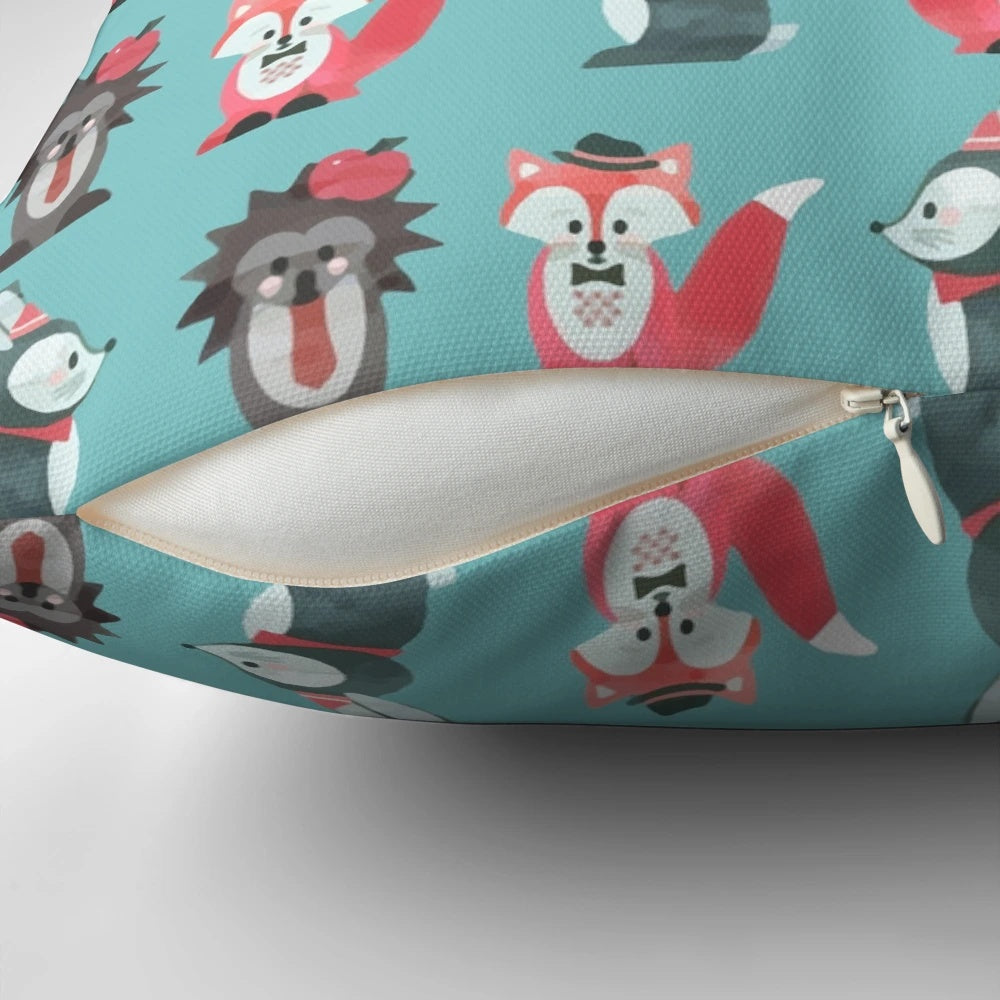 Dark Bunker Wallpaper Pillow with Abstract Design