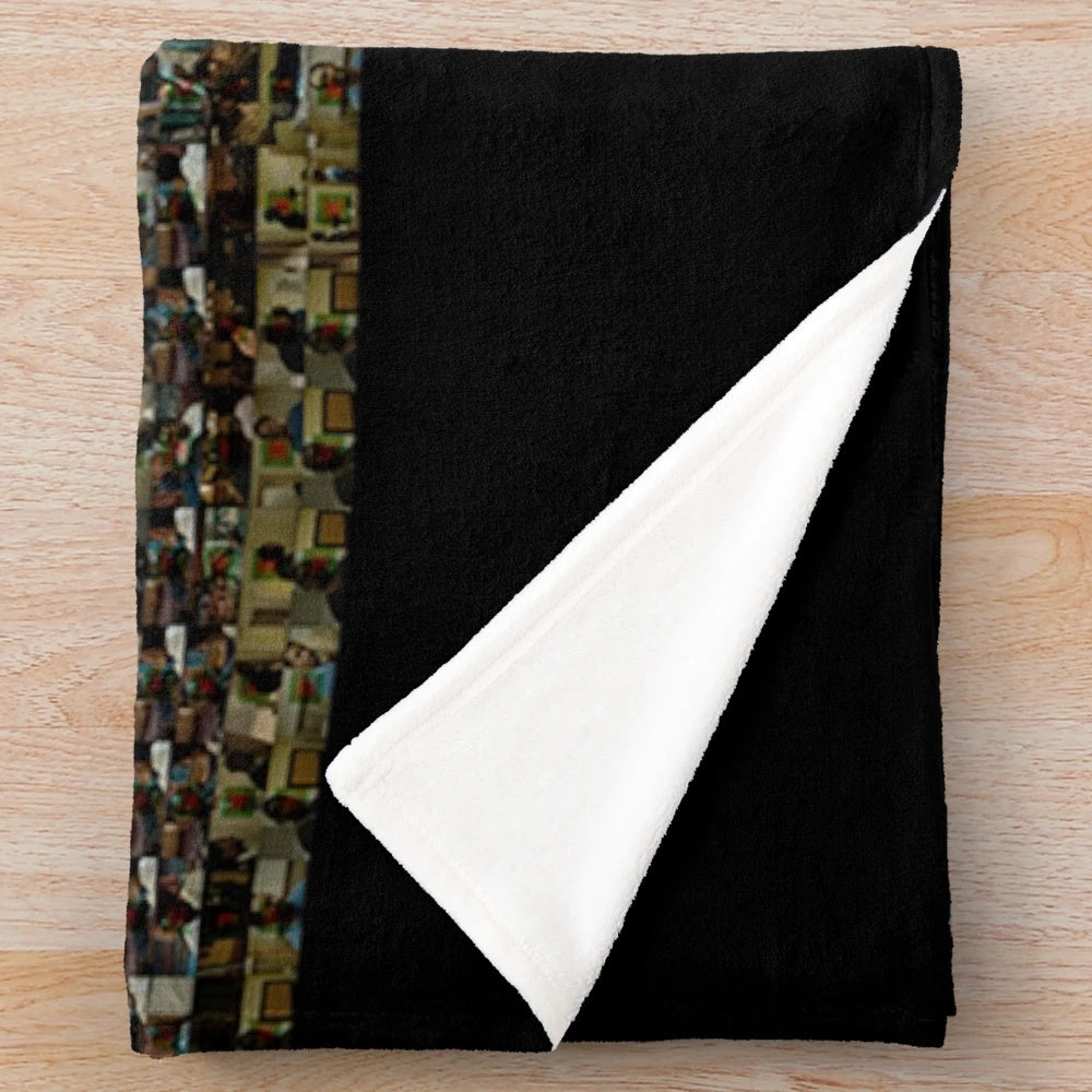 Moonlight-inspired plush blanket with film frames design