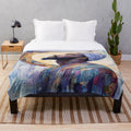 Ibaadat plush blanket featuring Moorish-inspired graphic art design