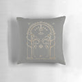 Moria Gates inspired fantasy pillow with Lord of the Rings design
