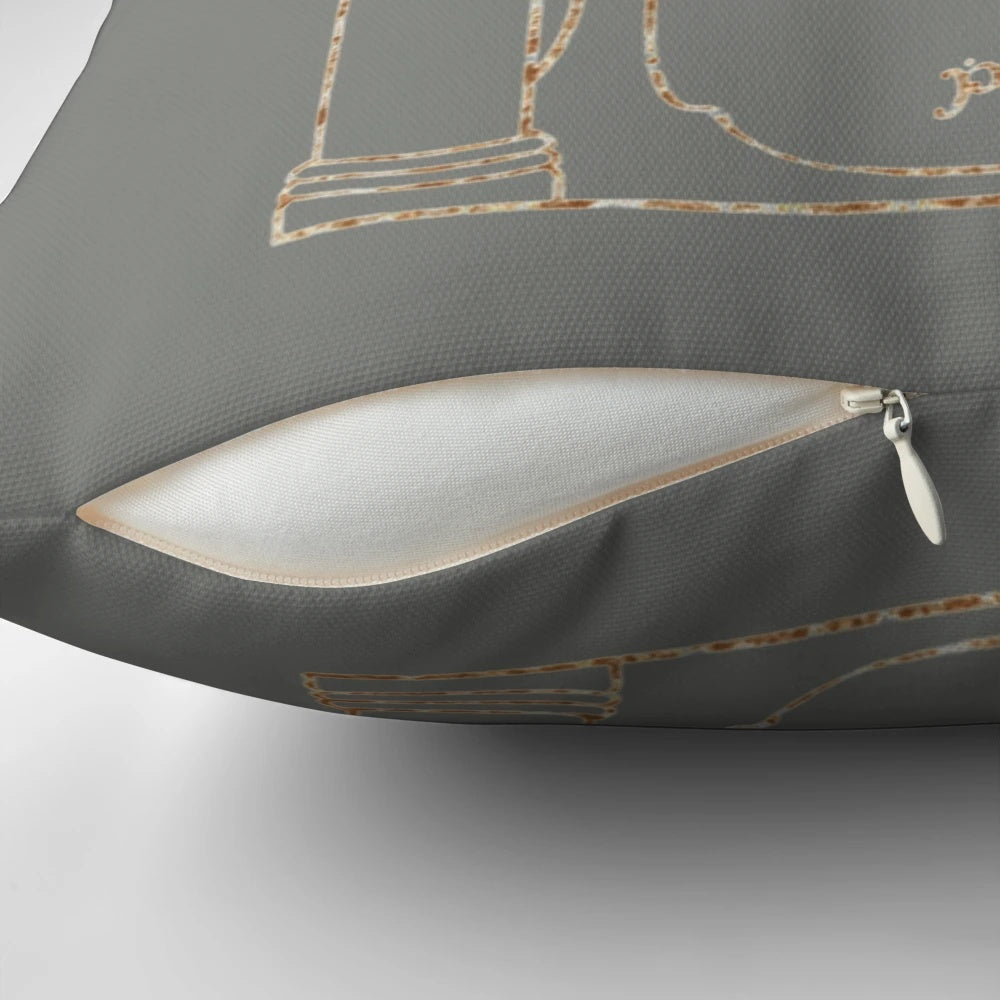 Moria Gates inspired fantasy pillow with Lord of the Rings design