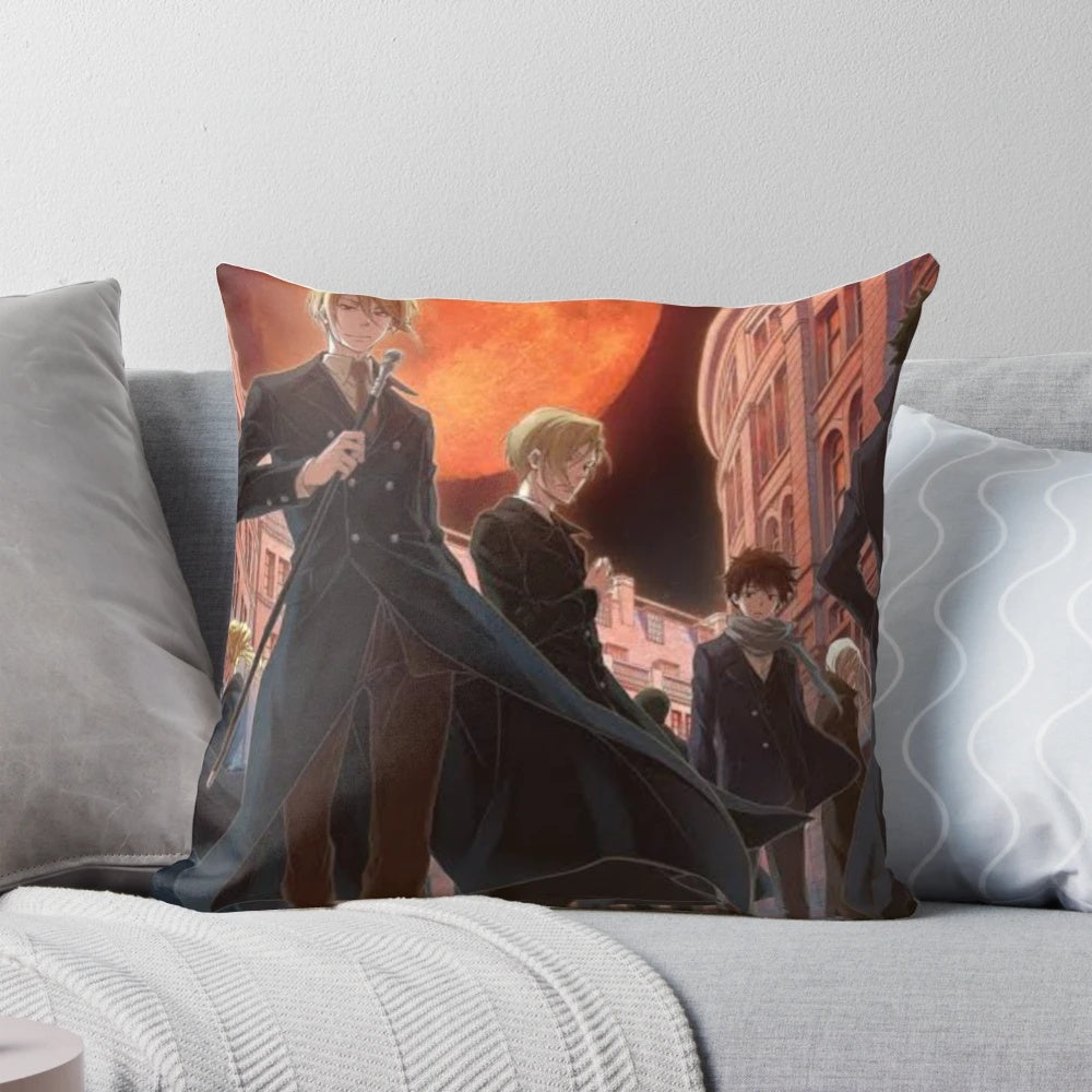 Moriarty the Patriot anime-inspired pillow featuring the character William James Moriarty