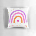 Soft, plush coffee-themed decorative pillow with a message