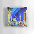 Cubist Villa Jardin Majorelle Moroccan-Inspired Throw Pillow