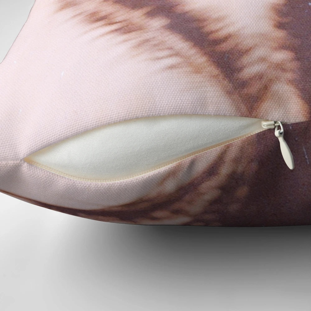 Decorative Moroccan palm tree design pillow for outdoor seating or home decor