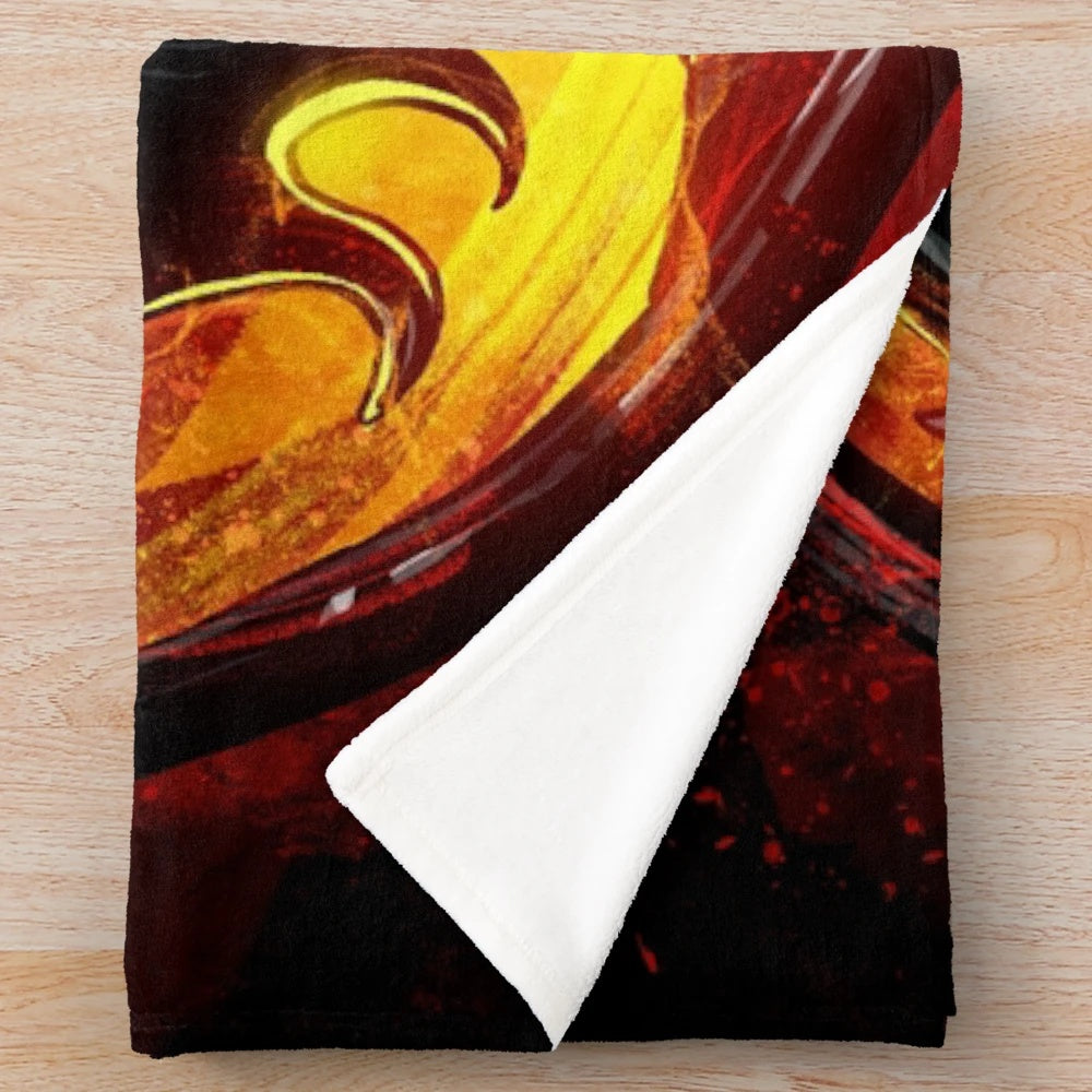 Mortal Kombat plush blanket featuring popular characters