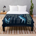 Mosasaurus Facts Themed Plush Blanket
