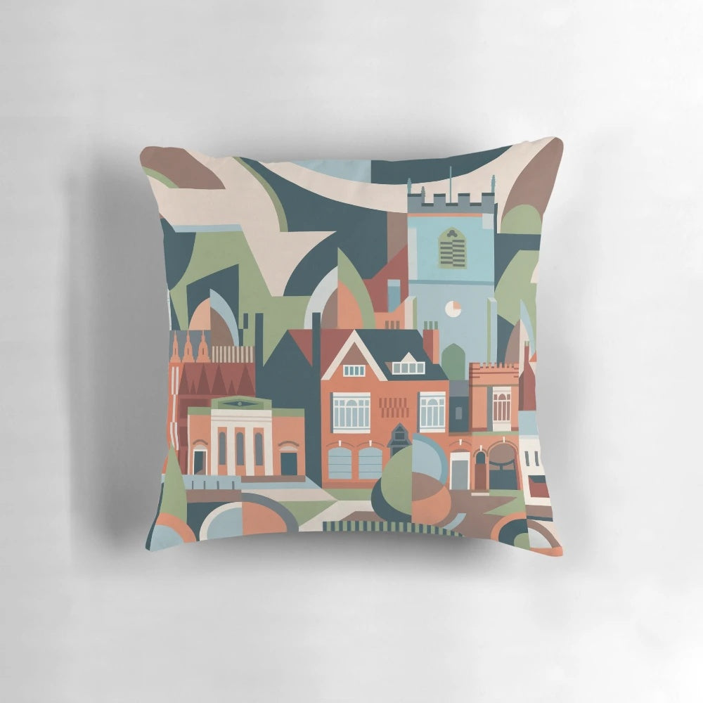Moseley Village Pillow, a modern and minimalist cushion for Birmingham homes