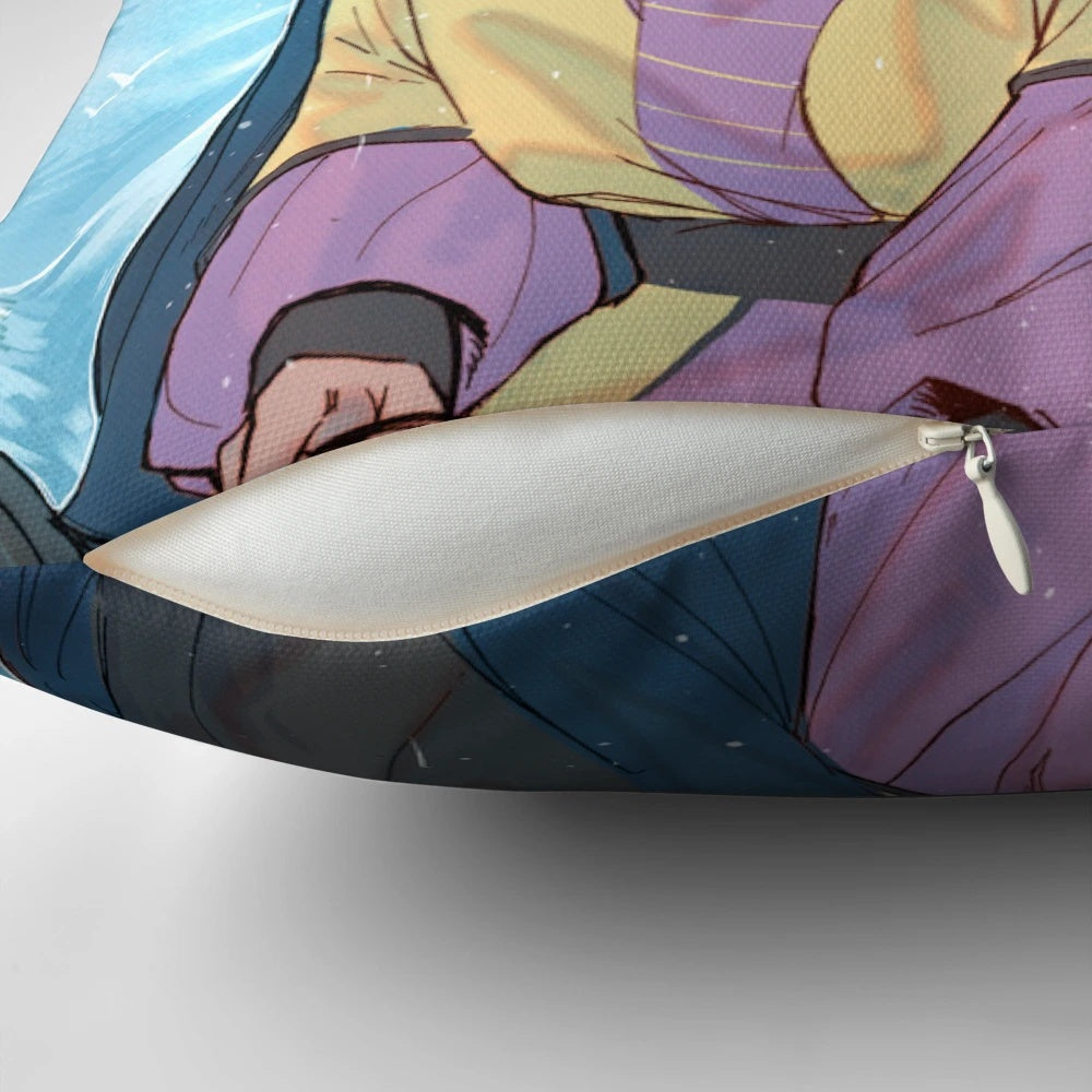 Moshang-themed decorative pillow featuring characters from the Chinese novel "Scum Villain's Self-Saving System