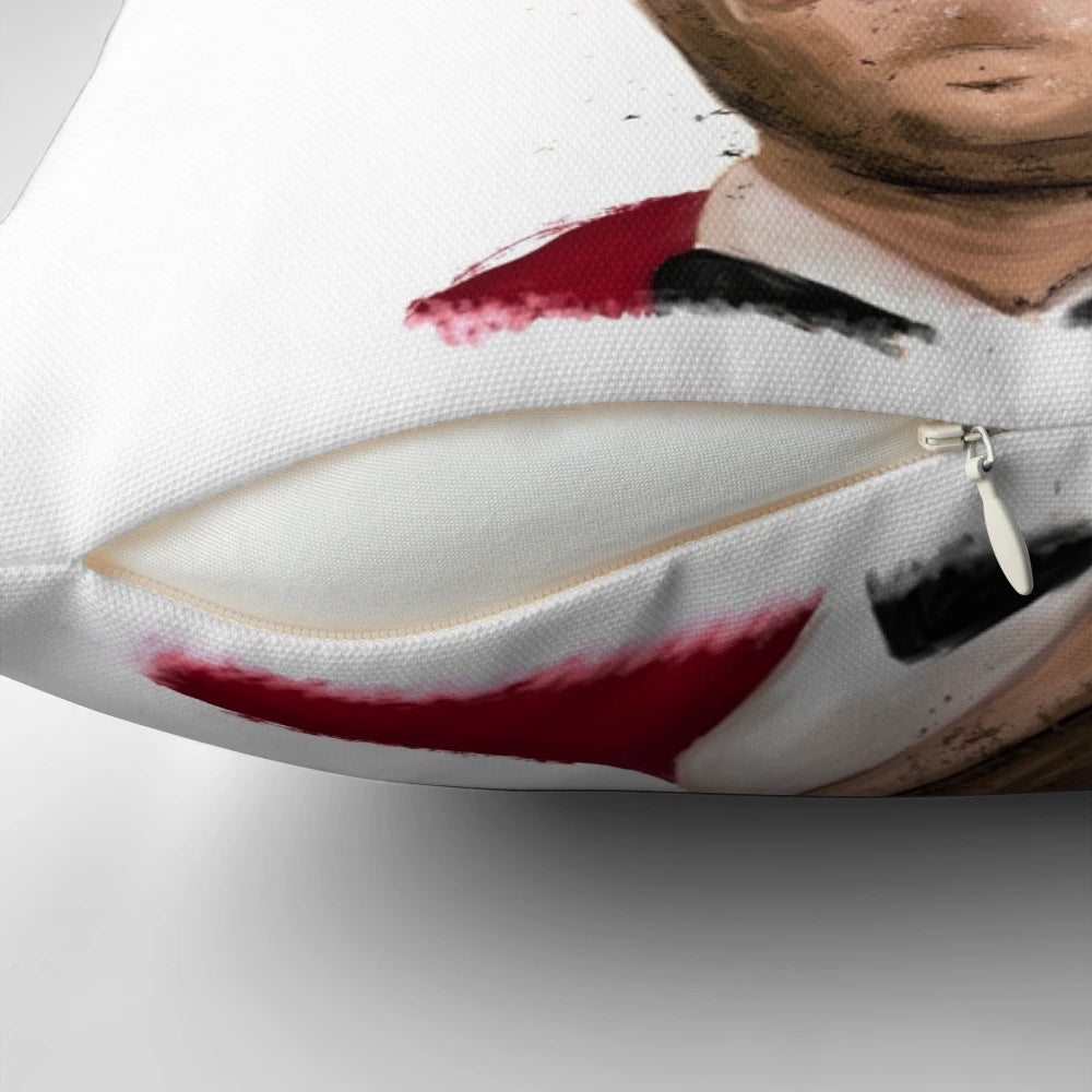"Moss Pillow from the popular British comedy TV series The IT Crowd, featuring the character Richard Ayoade played"
