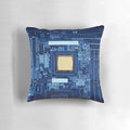 Soft, plush pillow shaped like a motherboard CPU, perfect for computer enthusiasts