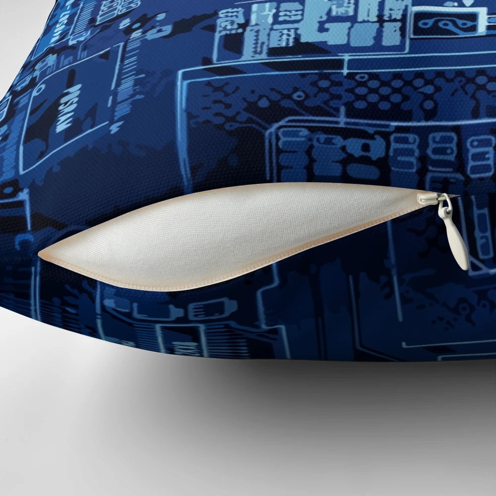 Soft, plush pillow shaped like a motherboard CPU, perfect for computer enthusiasts