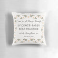 Inspirational pillow with bible verse and evidence-based design