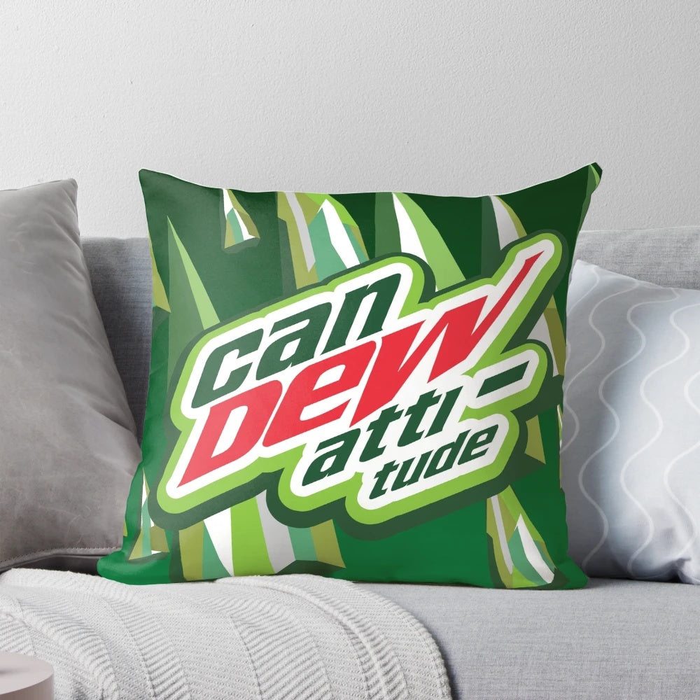 Colorful "Can Dew" Attitude Pillow with motivational design