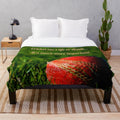 Motivational Cricket Plush Blanket with Inspirational Saying