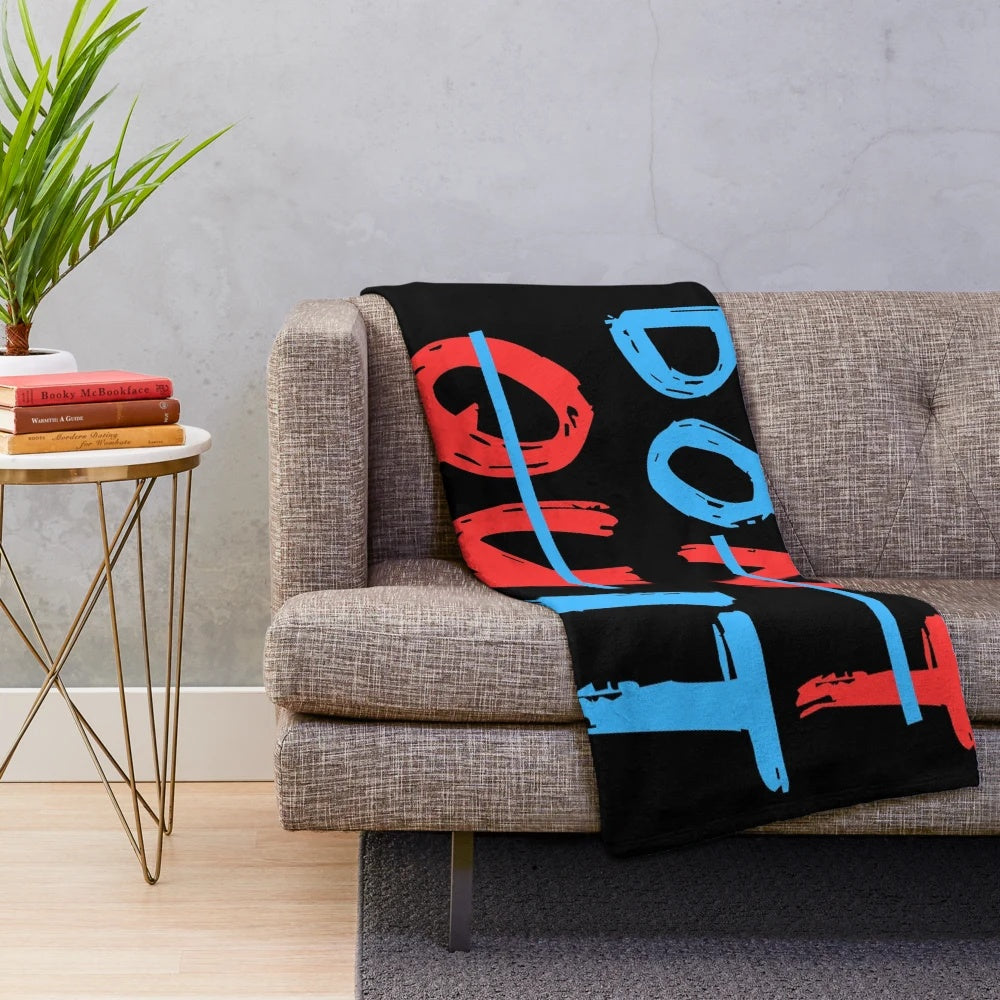 Motivational "Don't Quit" plush blanket with inspirational message