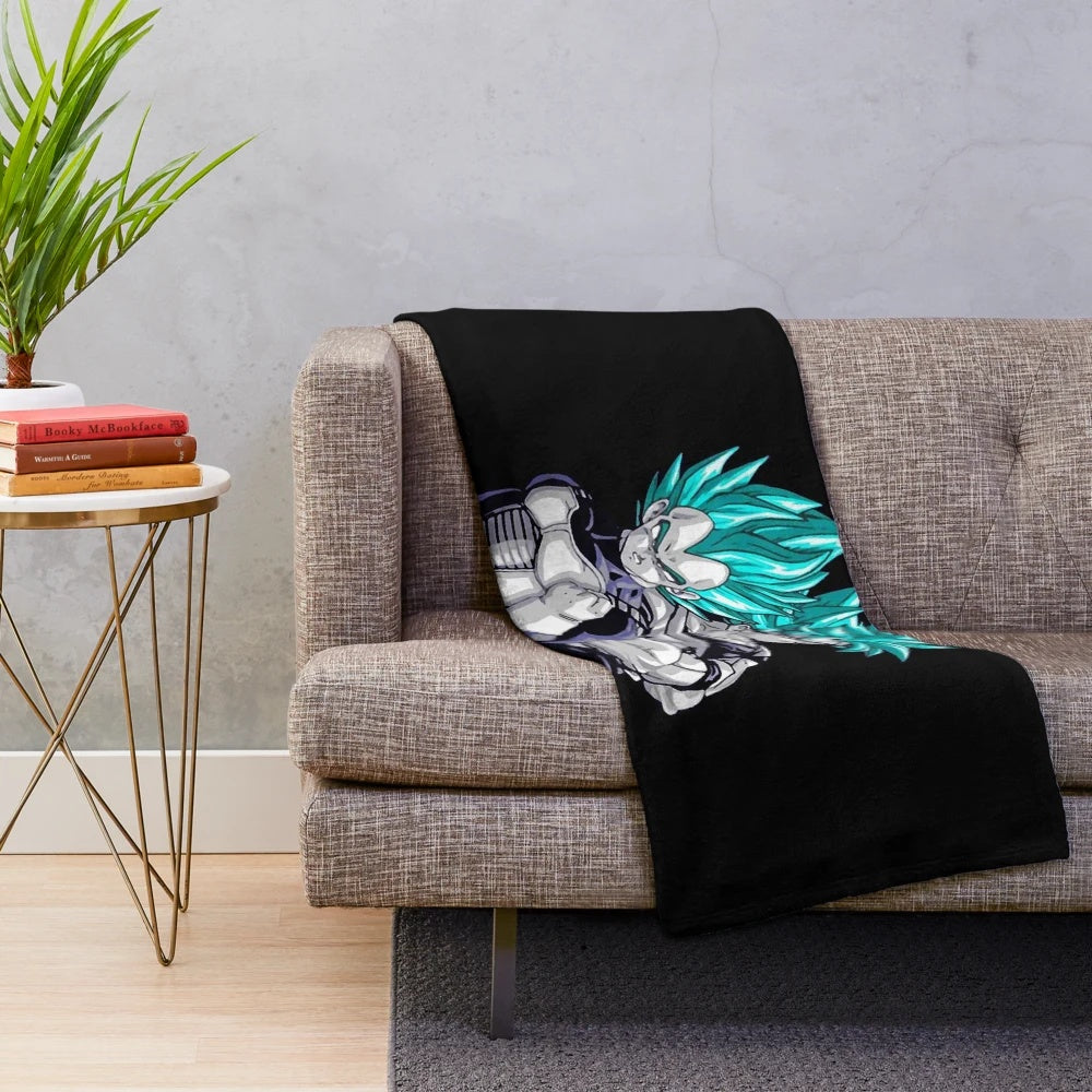Goku and Vegeta dragon ball z motivational quotes plush blanket