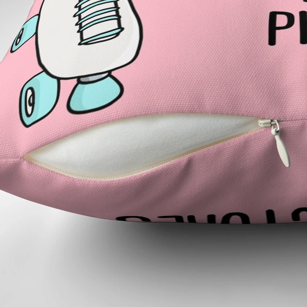 Motivational pillow with the text "Do it Twice" against a colorful abstract background