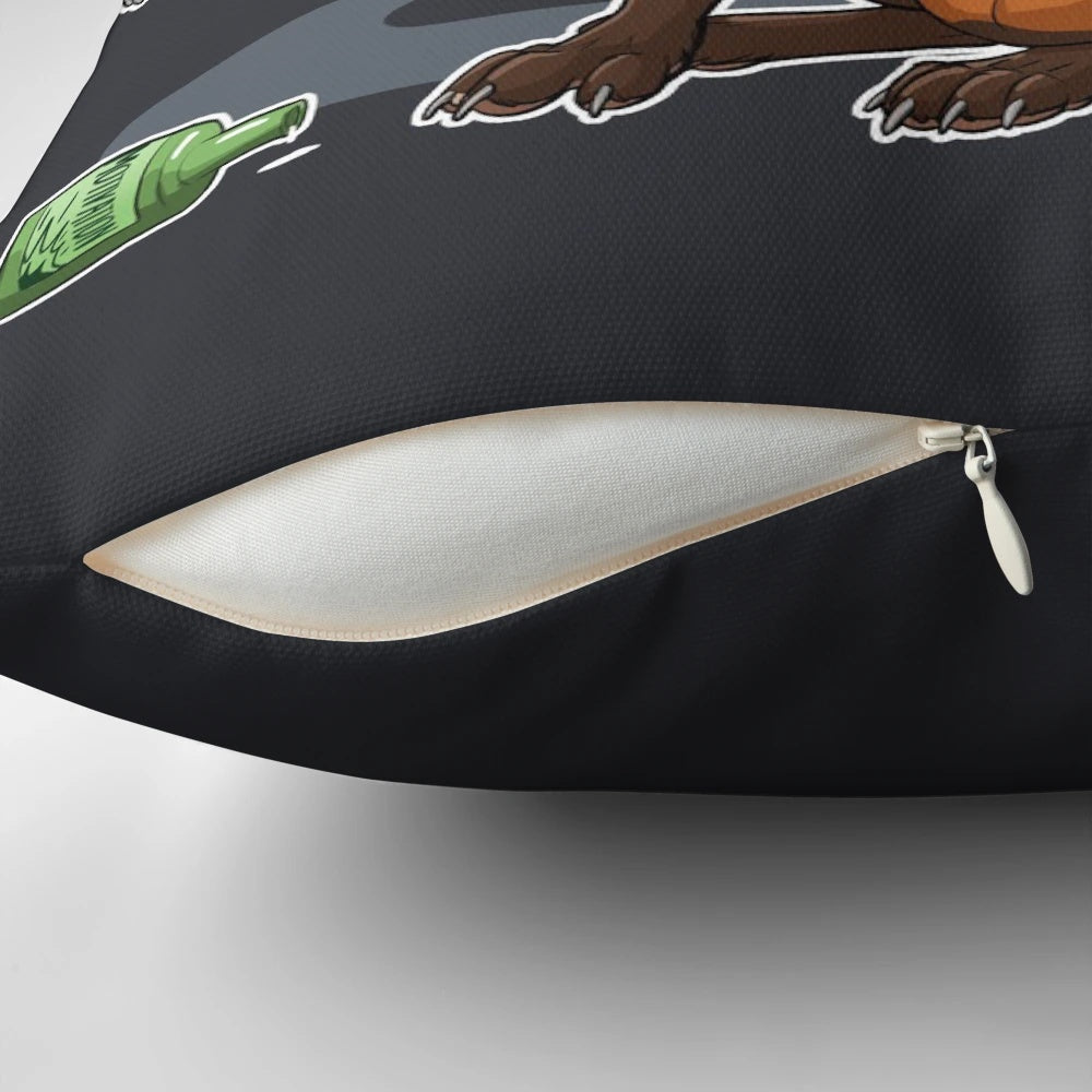 Pillow featuring a colorful swirling fox design, perfect for boosting motivation and energy