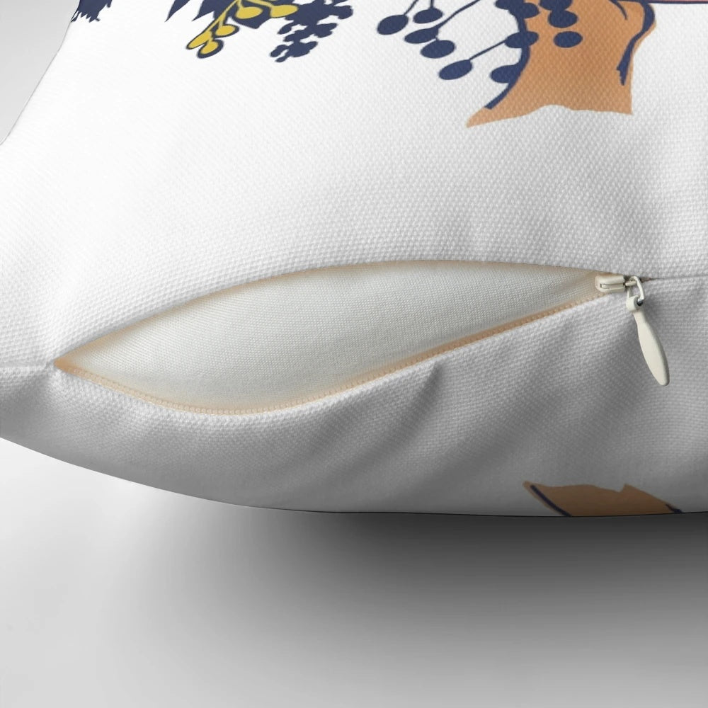 Pillow with the text "Grow Through What You Go Through" and a bouquet of flowers