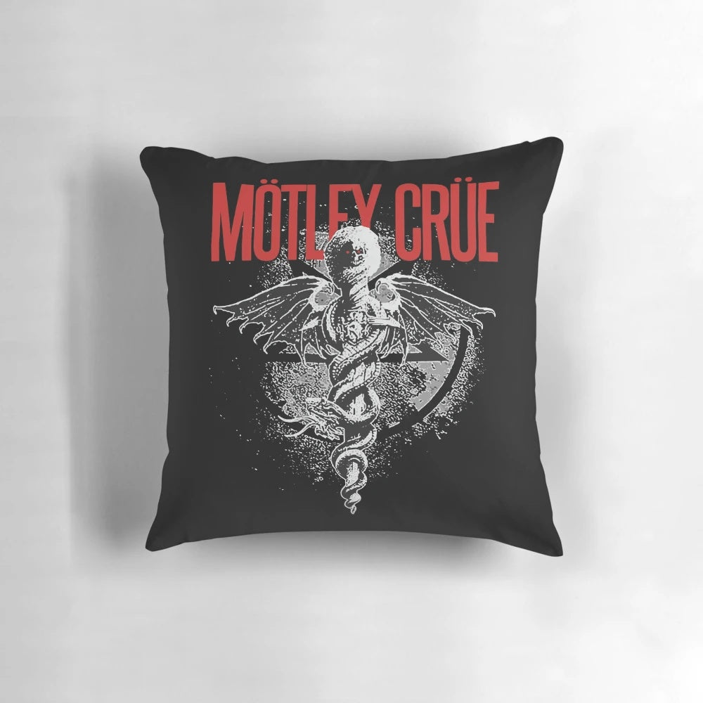 Motley Crue Inspired Throw Pillow for Rock Music Enthusiasts