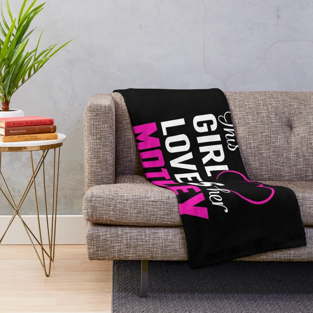 Motley Crue inspired plush blanket for heavy metal fans