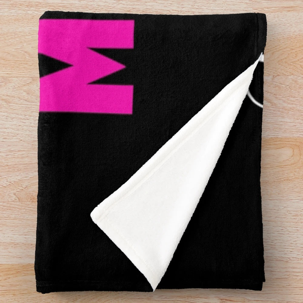 Motley Crue inspired plush blanket for heavy metal fans